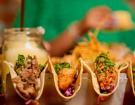 Tacos and drinks